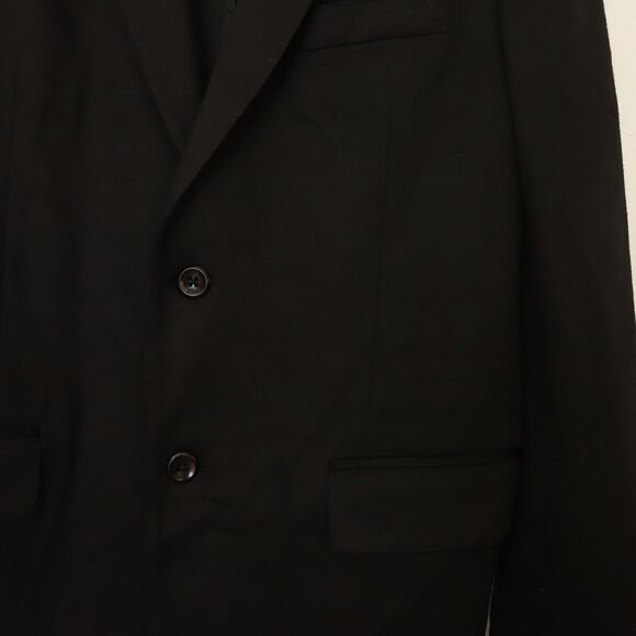 SOFT CLOTH Men's Studio Suit Jacket 40 Jersey Wool Blend Solid Black NEW B32 - Picture 4 of 6
